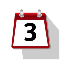 3 simple calendar icon on white background