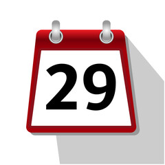 3 simple calendar icon on white background