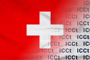 Obraz premium Switzerland flag ICCt banner agreement