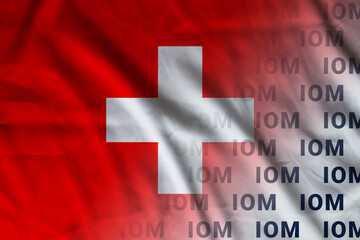 Switzerland flag IOM banner union