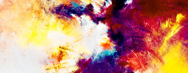Abstract bright painting texture with lighting and noise effect. Paint motion background. Fractal artwork for creative graphic design