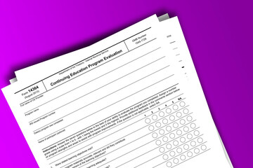 Obraz premium Form 14364 documentation published IRS USA 41433. American tax document on colored