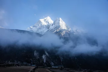 Crédence de cuisine en verre imprimé Ama Dablam The mighty peak of Ama Dablam in the Everest Region of Nepal