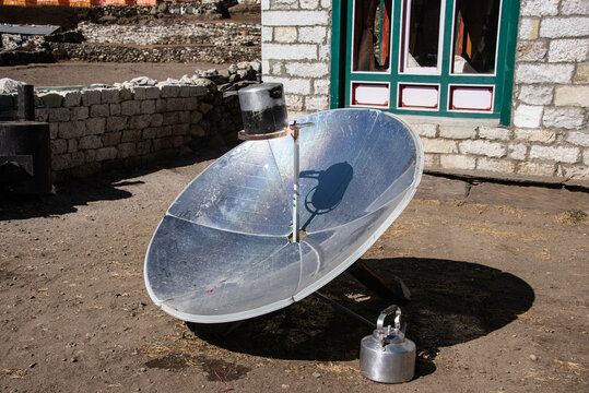 Solar cooker in the Everest Region of Nepal