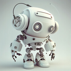 Naklejka premium blue robot with hands