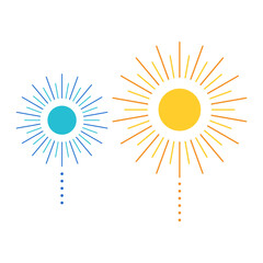 New Year Firework Star Element Illustration