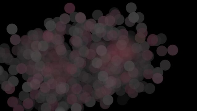 Salute abstract bright defocused colored bokeh. Glowing out of focus blinking banger leaks footage. 