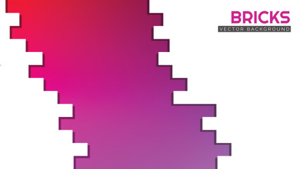 Obraz premium purple pink abstract bricks vector background bg