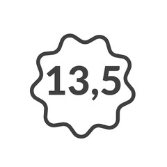 Numeric decimal icon vector