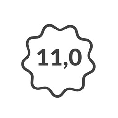 Numeric decimal icon vector