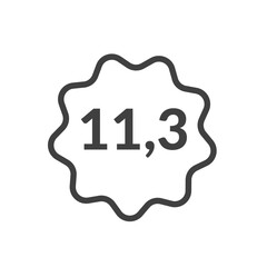 Numeric decimal icon vector
