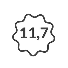 Numeric decimal icon vector