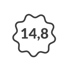 Numeric decimal icon vector