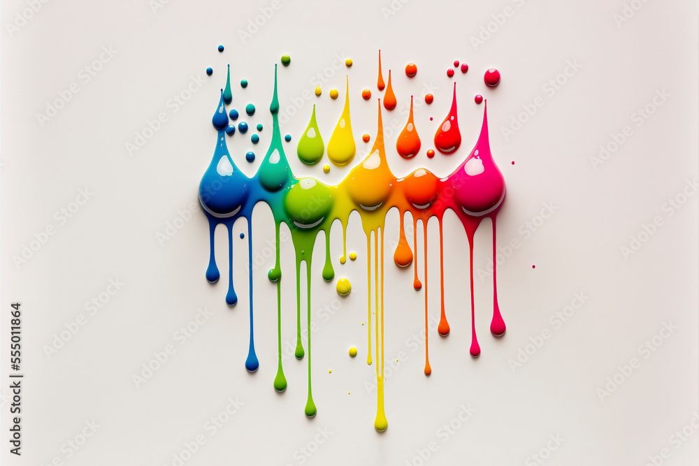 Poster abstract color splash isolated on white background