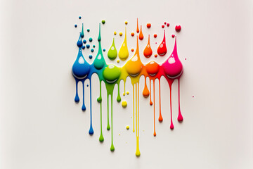 abstract color splash isolated on white background