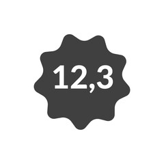 Numeric decimal icon vector