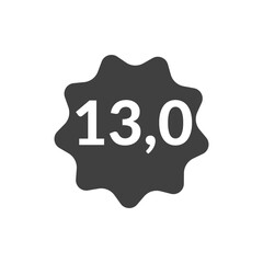 Numeric decimal icon vector