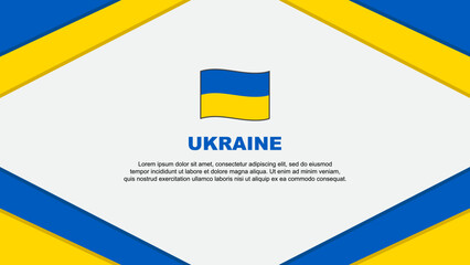 Ukraine Flag Abstract Background Design Template. Ukraine Independence Day Banner Cartoon Vector Illustration. Ukraine
