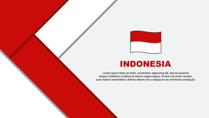 Indonesia Flag Abstract Background Design Template. Indonesia Independence Day Banner Cartoon Vector Illustration. Indonesia Background