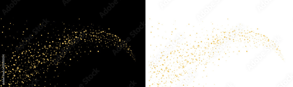 Poster sparkle particle effect light with yellow colour
