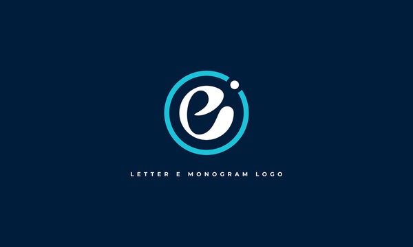 illustration vector graphic designs, letter e monogram logo, unique simple modern trendy style