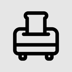 Toaster icon in line style about furniture, use for website mobile app presentation
