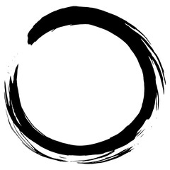 Enso Zen Circle Art Brush Logo Design Illustration Icon
