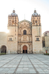 Fototapeta na wymiar Santo Domingo Cathedral in historic Oaxaca city center, Mexico.