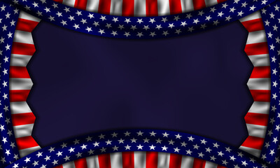 American flag background for banners for American national holidays