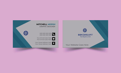 Simple and clean design template, vector illustration, Corporate and personal use template, Modern design business card. Double sided business card template, clean style.