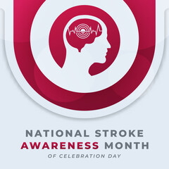 Happy National Stroke Awareness Month Celebration Vector Design Illustration for Background, Poster, Banner, Advertising, Greeting Card