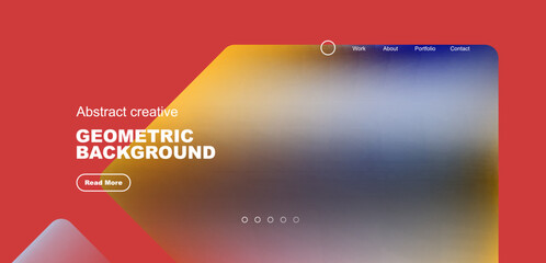 Triangles with fluid colors geometric abstract background. Techno or business concept, pattern for wallpaper, banner, background, landing page