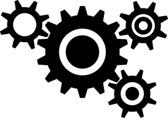 Modern gear icon vector. Machine gear vector illustration
