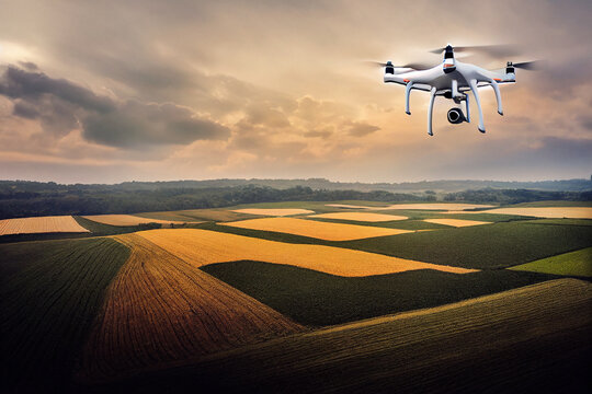 Drone Surveying Crops - Generative AI

