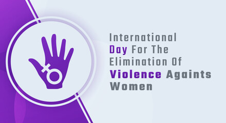 Fototapeta premium Happy International Day for the Elimination of Violence against Women Celebration Vector Design Illustration for Background, Poster, Banner, Advertising, Greeting Card