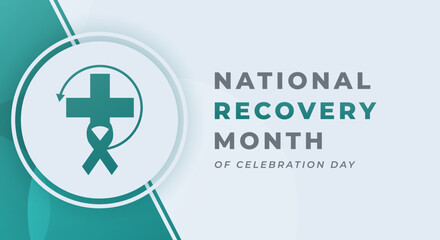 Happy National Recovery Month Celebration Vector Design Illustration for Background, Poster, Banner, Advertising, Greeting Card