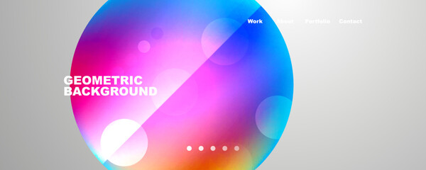 Circle, flowing shape composition geometric abstract background. Vector Illustration For Wallpaper, Banner, Background, Card, Book Illustration, landing page