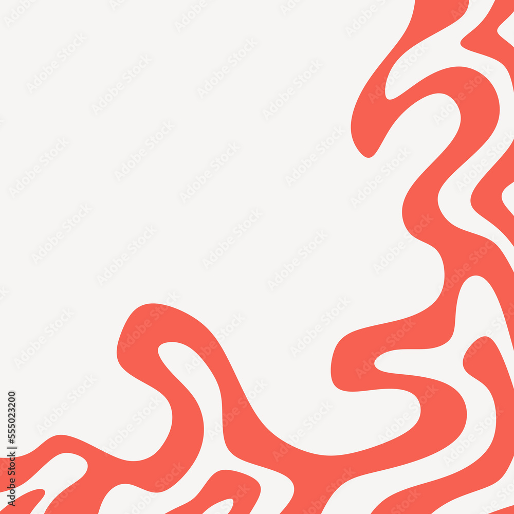 Poster abstract background with cute wavy line pattern and with some copy space area