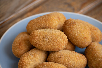 Traditional spanish croquetas plate