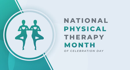 Happy Physical Therapy Month Celebration Vector Design Illustration for Background, Poster, Banner, Advertising, Greeting Card