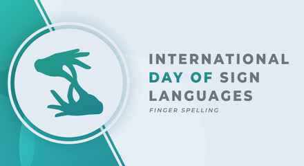 Happy International Day of Sign Languages Celebration Vector Design Illustration for Background, Poster, Banner, Advertising, Greeting Card