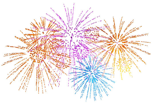 Sparkling fireworks to celebrate,Anniversary party concept.