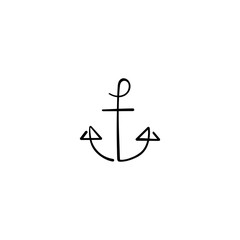 Anchor Line Style Icon Design