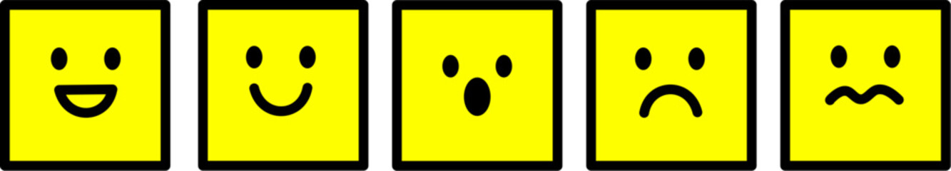 Fototapeta premium Mood Expression Emoji Face Mood Tracker