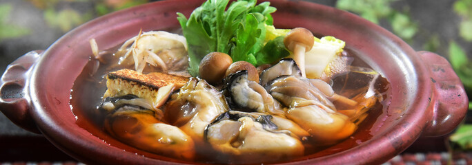 冬の味覚　牡蠣の鍋料理