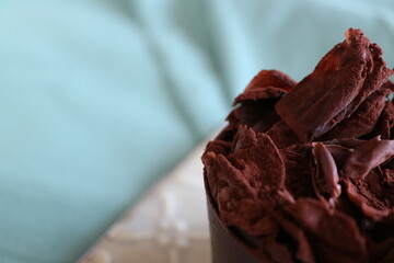 chocolate cake bitter chocolate plate