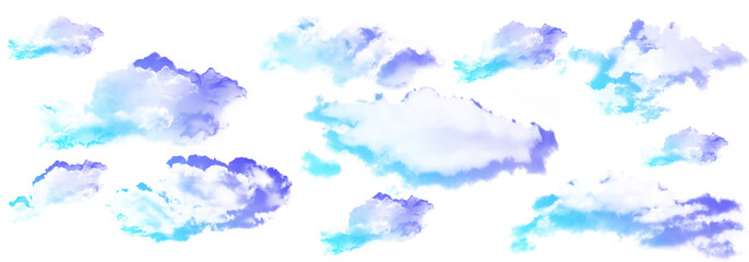Clouds pattern. Blue sky illustration.