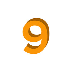 3d number logo , template element logo best style