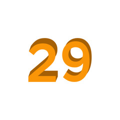 3d number logo , template element logo best style