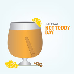Vector Illustration of National Hot Toddy Day. Glass image. sweet skin. good for Happy Hot Toddy Day wishes